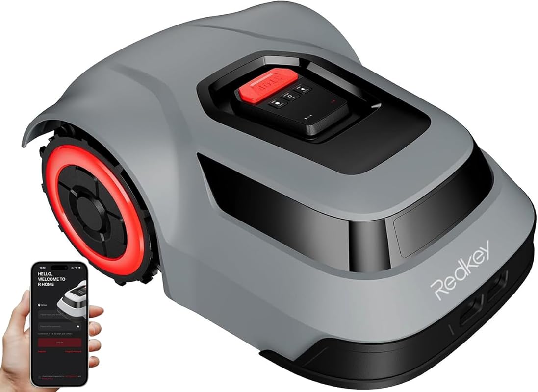 Redkey MGC500 Robot Lawn Mower with 393ft Wires for 0.12 Acre, 45% Slo