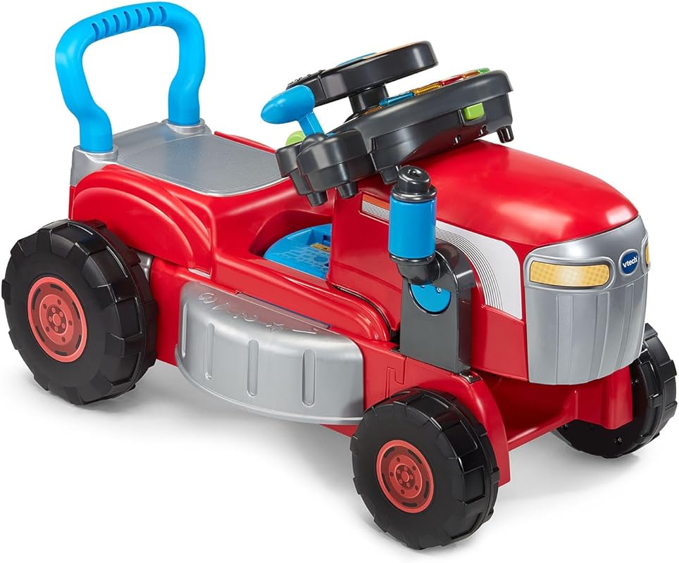 VTech Get Growing Tractor and Mower Ride-On, Interactive Toy for Kids