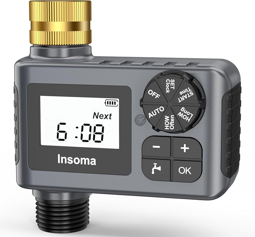 Programmable Outdoor Garden Hose Water Timer with Rain Delay Manual Au