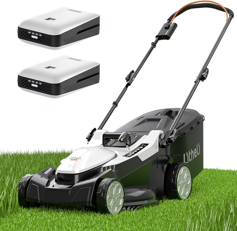 Litheli 40V 16-Inch Cordless Electric Lawn Mower with Brushless Motor,