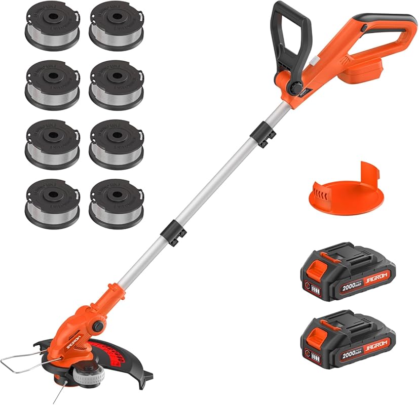20V Cordless 3-in-1 String Trimmer Lawn Edger Mower with 2x2.0Ah Batte