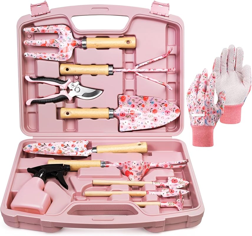 Rust-Proof Heavy-Duty 12-Piece Women's Gardening Tools Set with Durabl