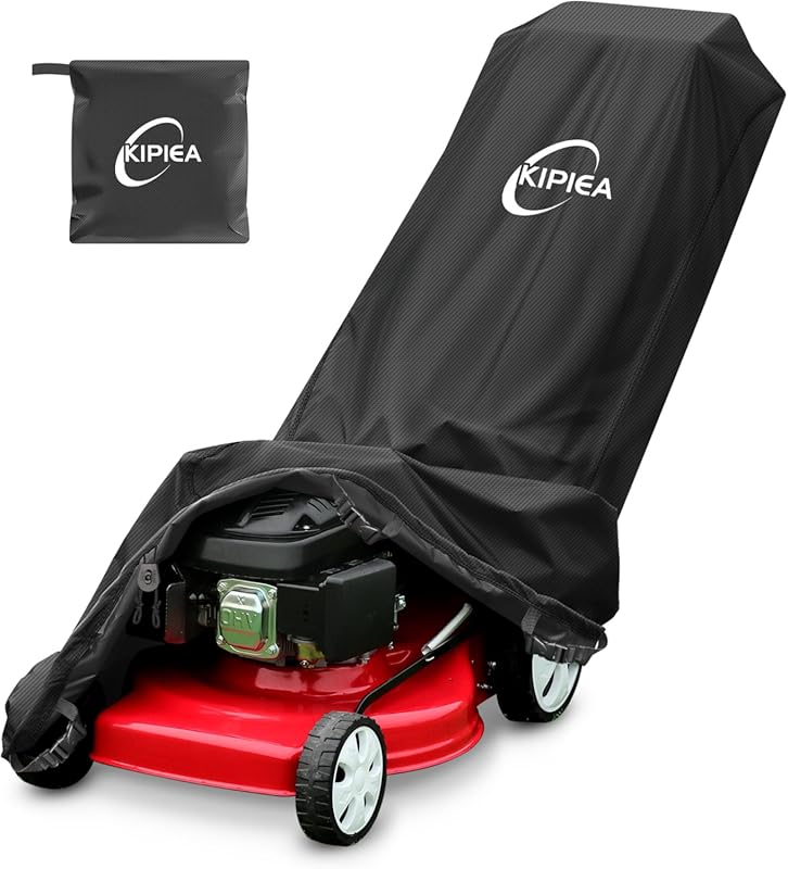 Kipiea 600D Lawn Mower Cover - Waterproof, UV Resistant, Tear Resistan