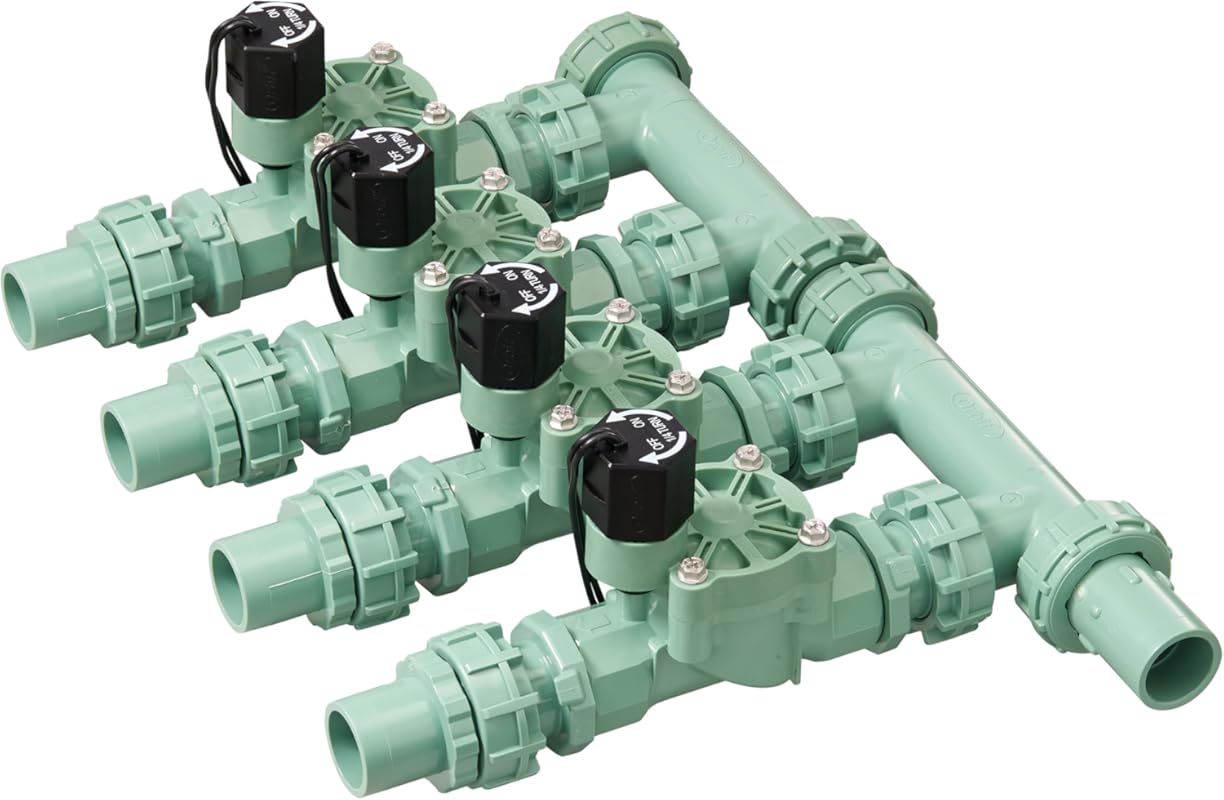 Orbit 57257 4-Valve Sprinkler Manifold for Easy Install, Smart Control
