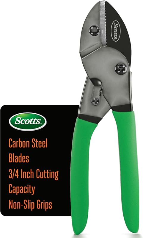 Scotts 8-Inch Anvil Pruning Shears with 1/2-Inch Cutting Capacity, Sap
