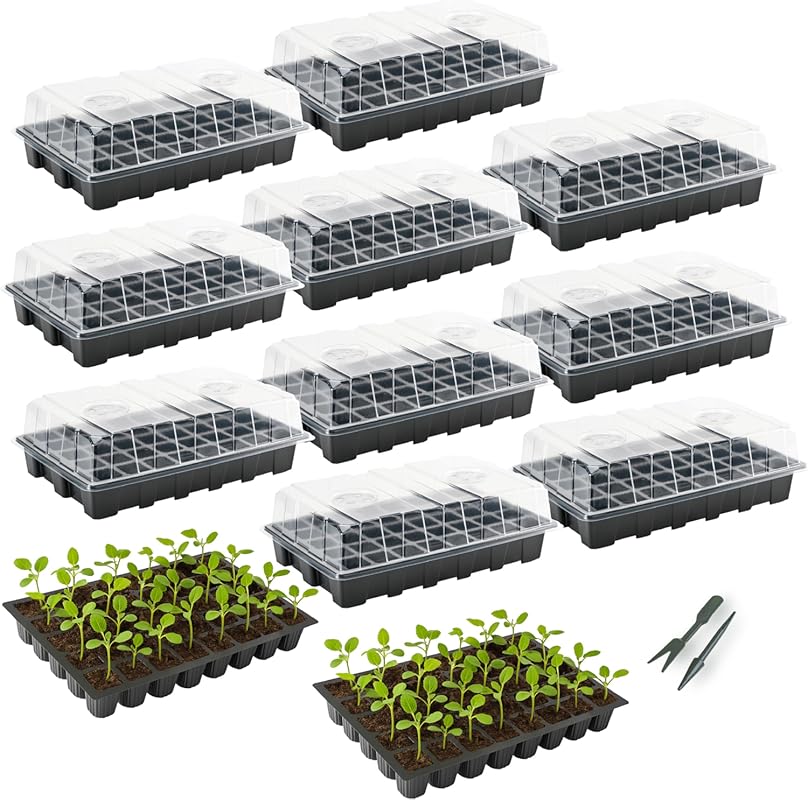 Mr. Pen 10-Pack Seed Starter Tray Kit – 400-Cell Durable Germination T