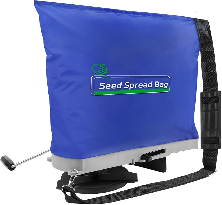 Zipcase 25lb Bag Seed Spreader with Waterproof Bag, Rare Baffle, Accur