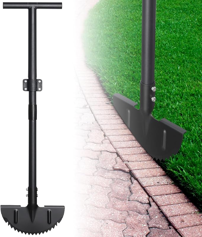 Adjustable Heavy Duty Lawn Edger 34-49: Carbon Steel Weed Cutter, Comf