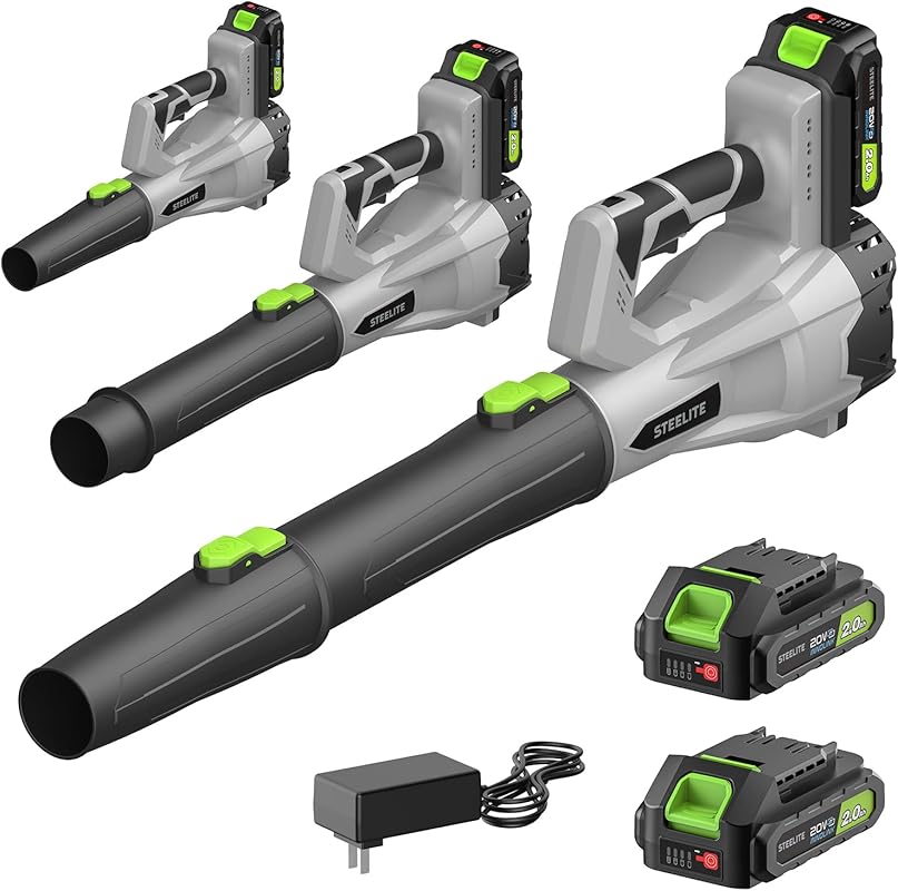 STEELITE 21V Cordless Leaf Blower: 150 MPH 600 CFM, Lightweight for La