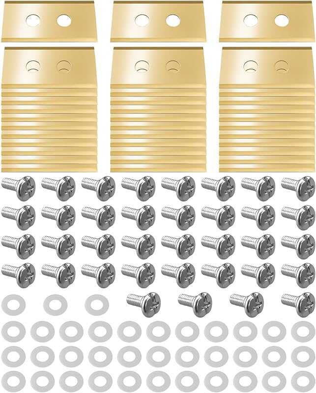 36-Piece Titanium-Coated Blade Kit with Screws & Washers for Mammotion