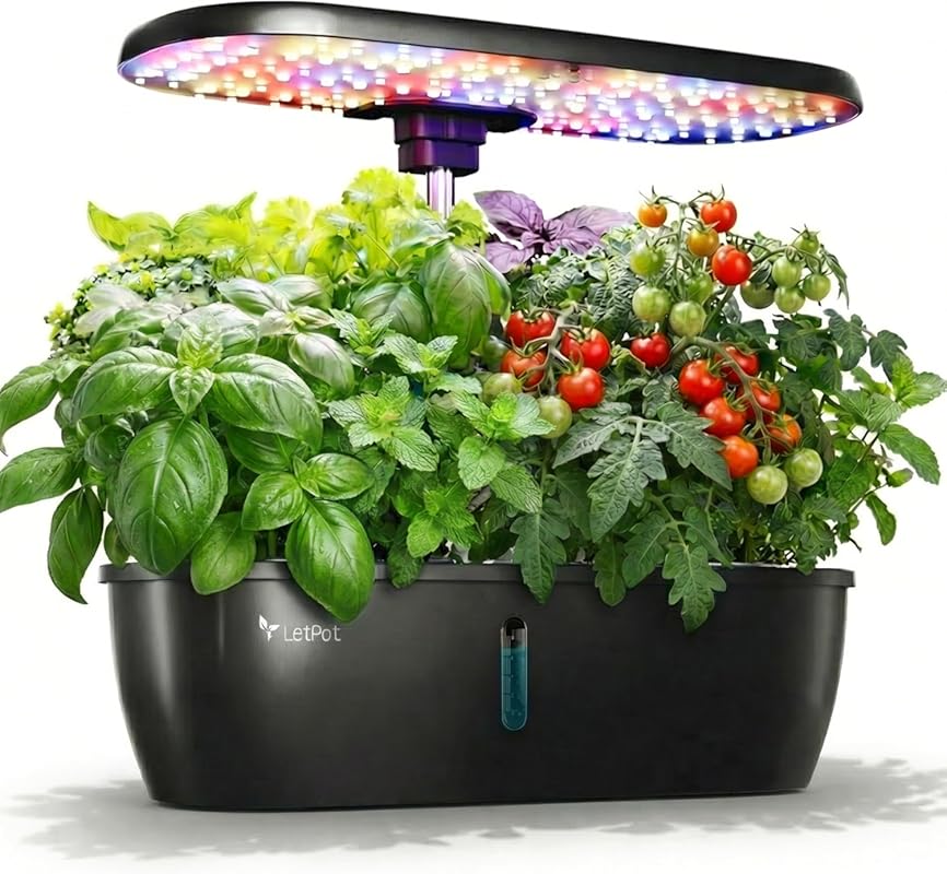 LETPOT 12-Pod Hydroponic Herb Garden: 24W LED, 5.5L Tank, 16