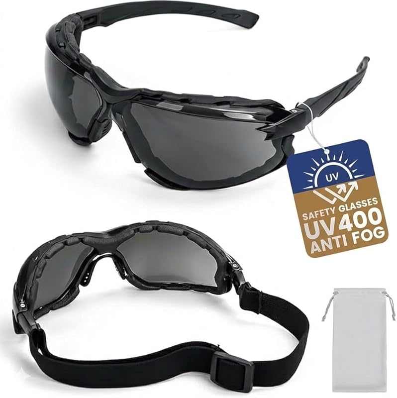 Flaya Safety Goggles for Men and Women – Adjustable, Anti-Fog, ANSI Z8