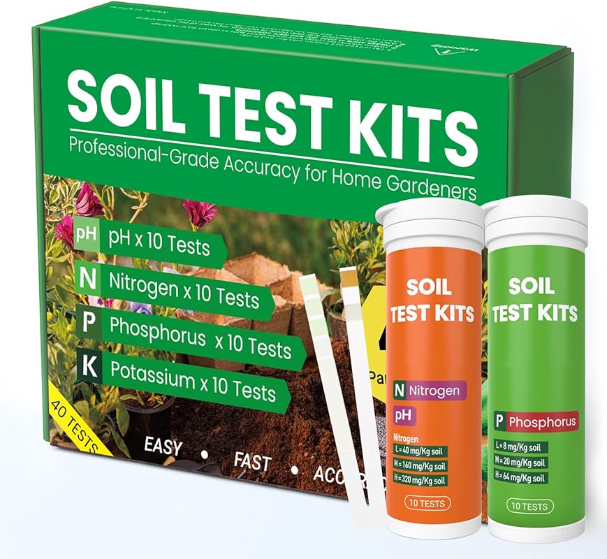 2026 4-in-1 Soil Test Kit: 40 Tests for pH and NPK – Testing for Garde