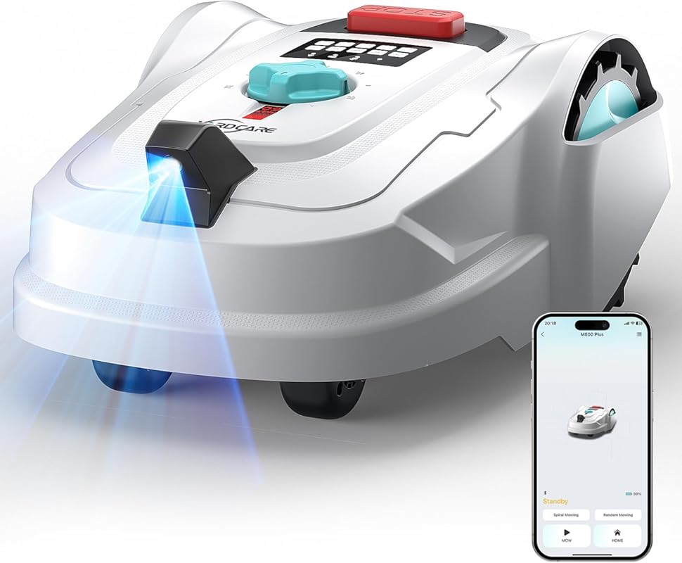 M800Plus Cordless Robot Lawn Mower - GPS Navigation, APP Control, 4.0A