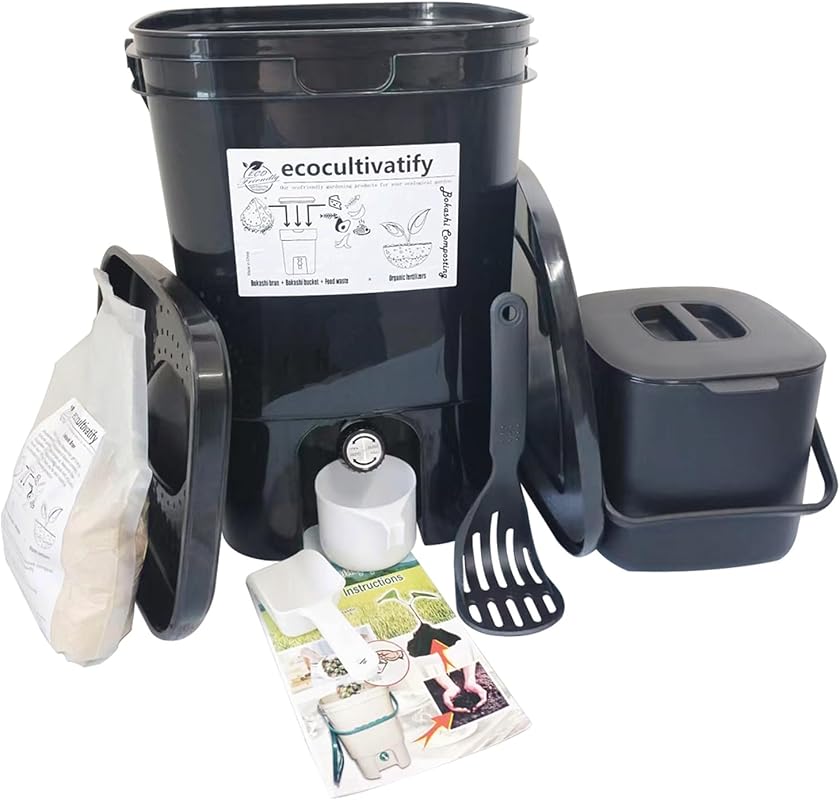 20L Bokashi Bucket with Air Sealing Lid 5.28 Gallon Kitchen Composter