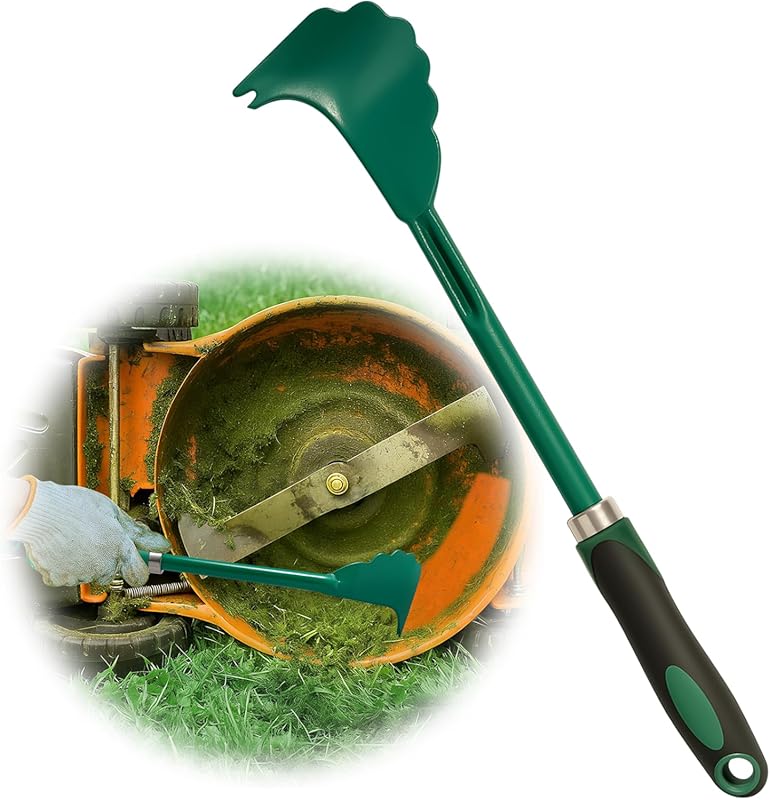Ergonomic Long Handle Mower Deck Scraper for Efficient Lawnmower Maint