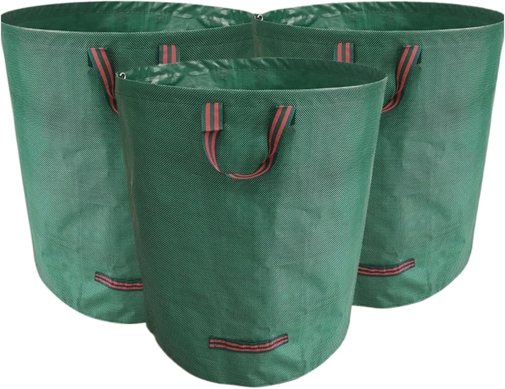72 Gallon Reusable Heavy Duty Yard Waste Bags - 3-Pack with Reinforced