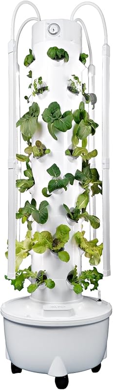 HX High-Capacity Aeroponic Tower with Food-Grade 40 Net Pots and LED G
