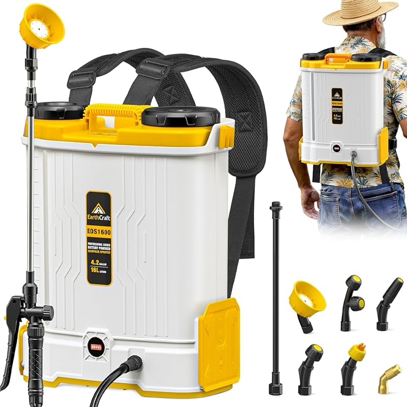 4.2 Gallon Cordless Backpack Sprayer with Mixing System, DeWalt 20V Co