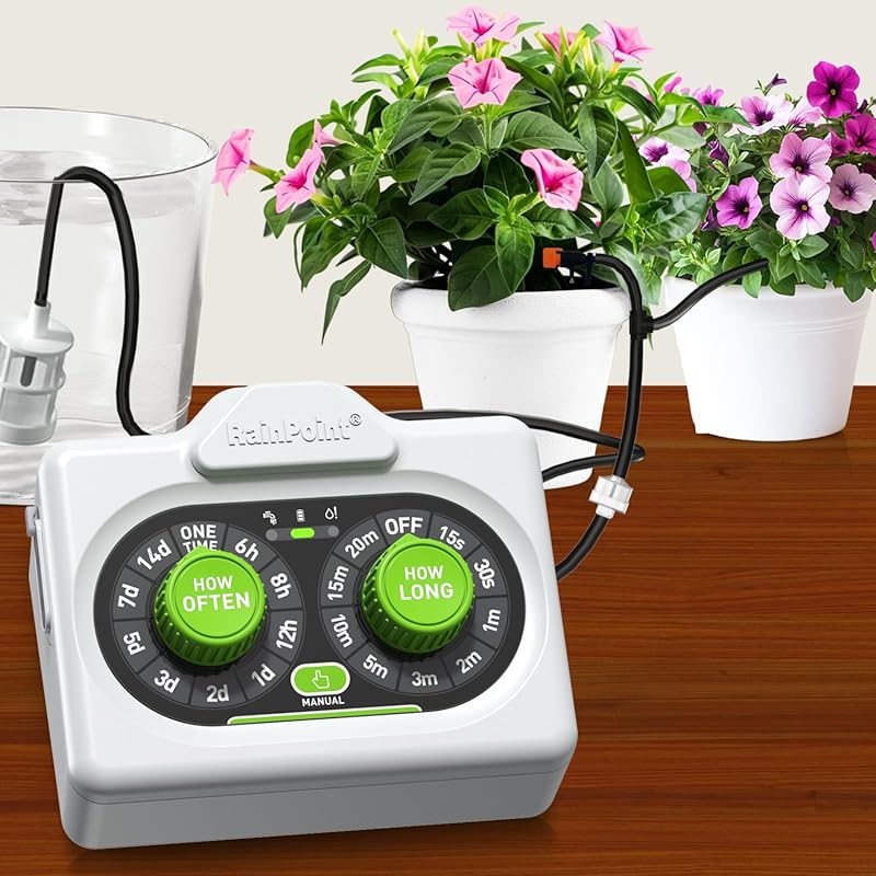 RAINPOINT Easy-Setup Automatic Plant Waterer for 10-15 Plants - Adjust