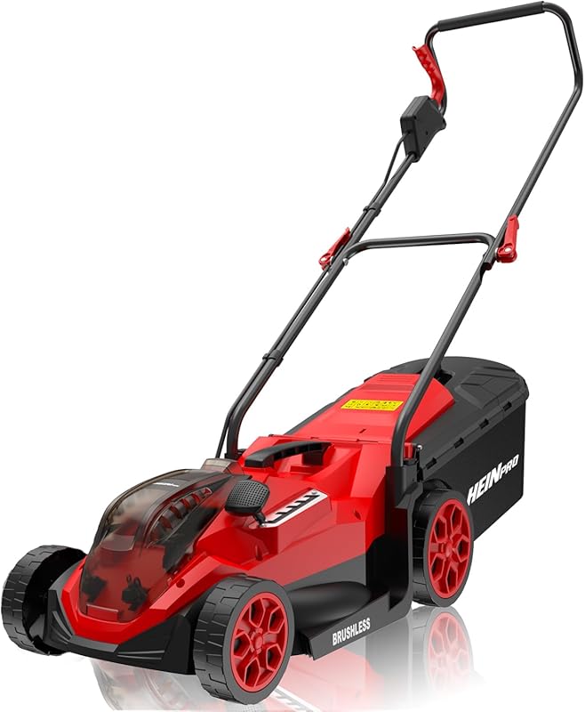14-inch cordless lawn mower, Milwaukee M18 compatible, brushless, 2-in
