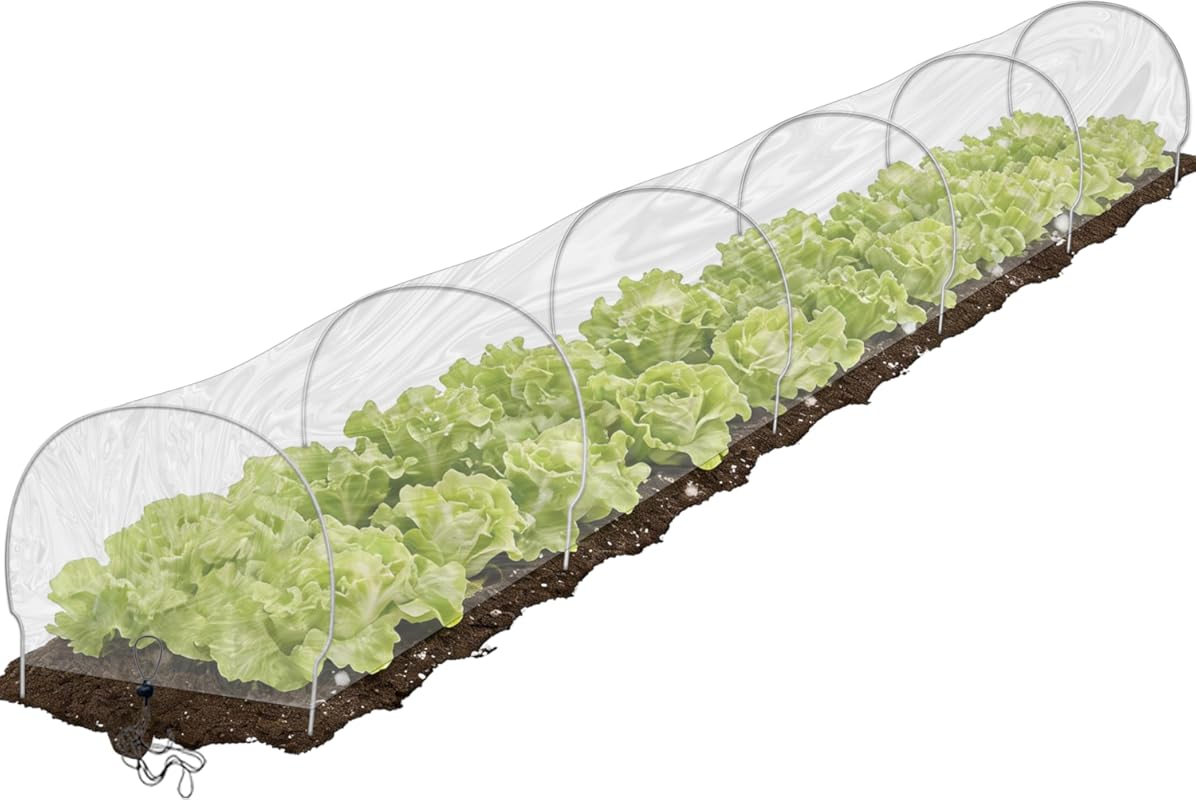 10FT Mini Greenhouse Tunnel with PE Cover, 17.7