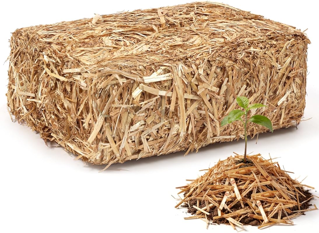 PJT Organic Garden Straw - 0.5 Cu Ft, 4 Lbs Biodegradable Straw Mulch