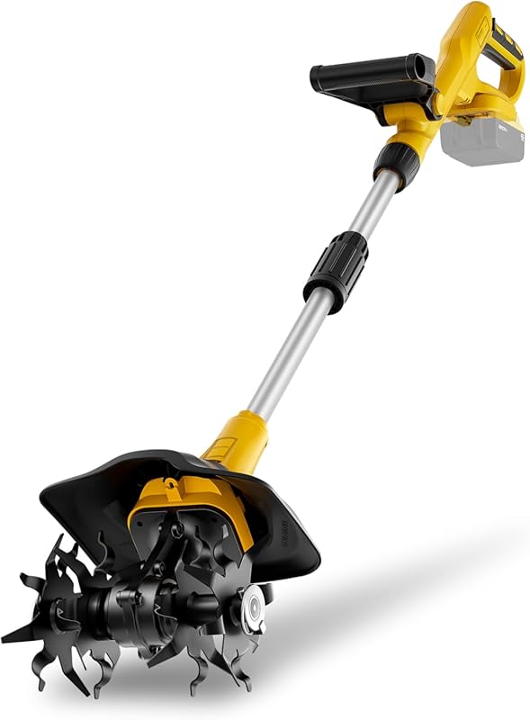 Cordless Garden Tiller Cultivator, DeWalt 20V MAX Compatible, 360 RPM 