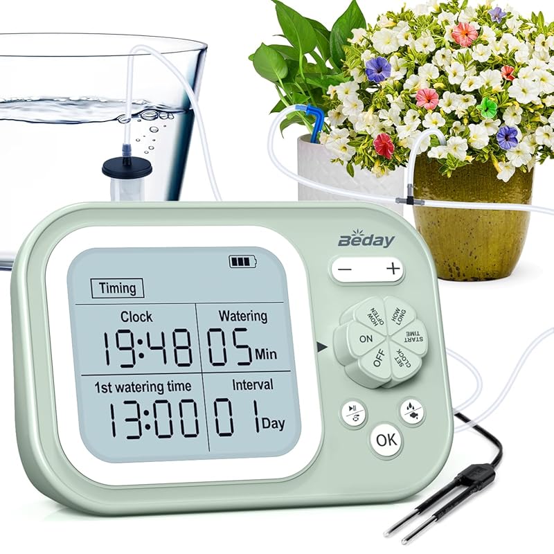 Green Automatic Plant Waterer for 15 Potted Plants - Self-Watering Kit