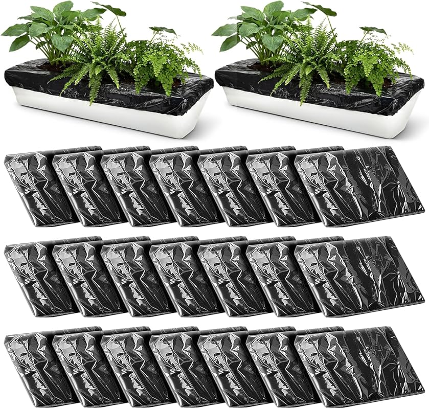 LemonRoad 20-Piece Black Garden Mulch Cover for 29