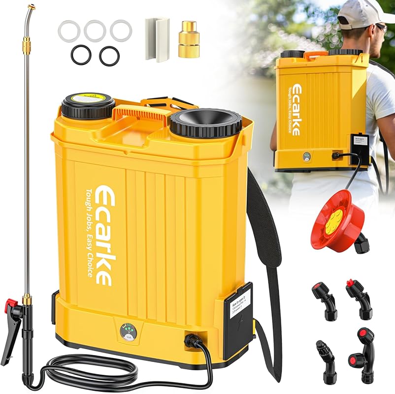 Battery Backpack Sprayer, DeWalt 20V Compatible, 4.2 Gallon Auto Mixer
