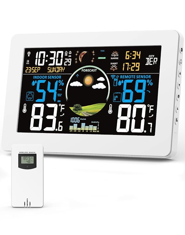 Wireless Indoor/Outdoor Weather Station with 7.5