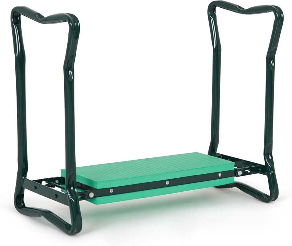 Backyard Expressions 2-in-1 Garden Kneeler and Seat: Foldable with Cus