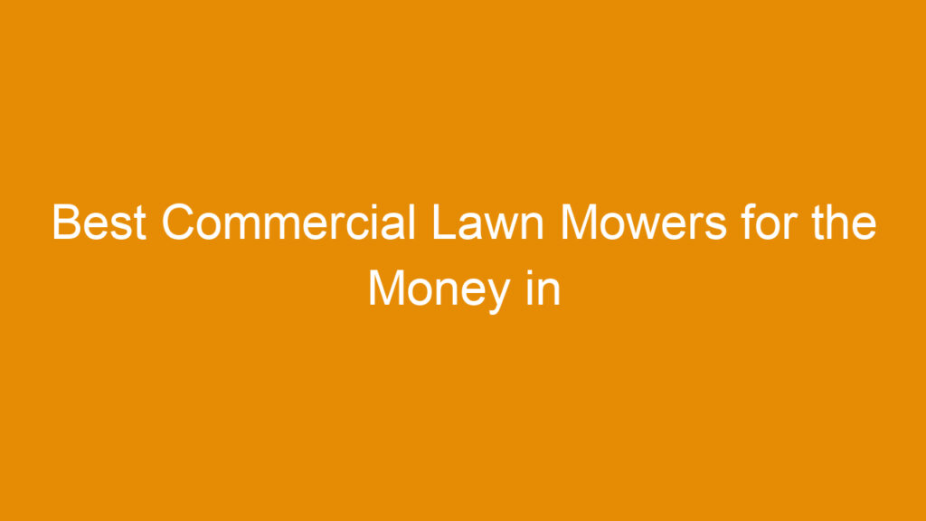 Best Commercial Lawn Mowers for the Money in 2026: Top Picks and Buying Guide