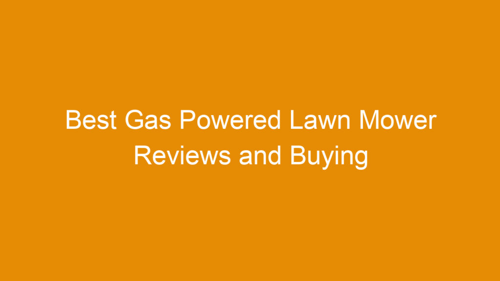 Best Gas Powered Lawn Mower Reviews and Buying Guide 2025