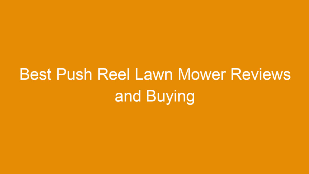 Best Push Reel Lawn Mower Reviews and Buying Guide 2026