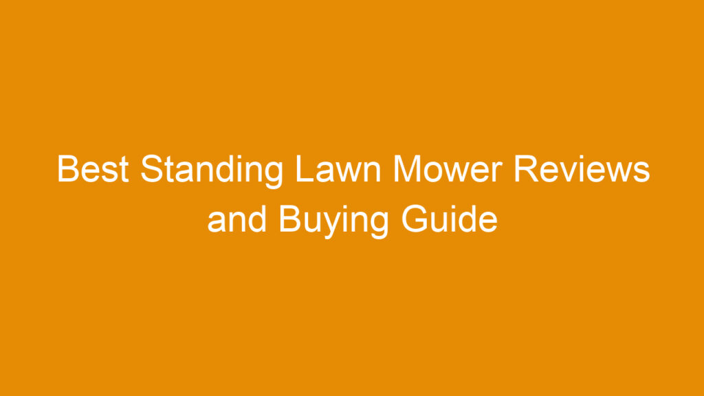 Best Standing Lawn Mower Reviews and Buying Guide 2025