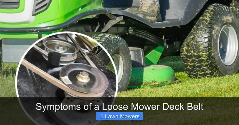 Symptoms of a Loose Mower Deck Belt Symptoms of a Loose Mower Deck Belt