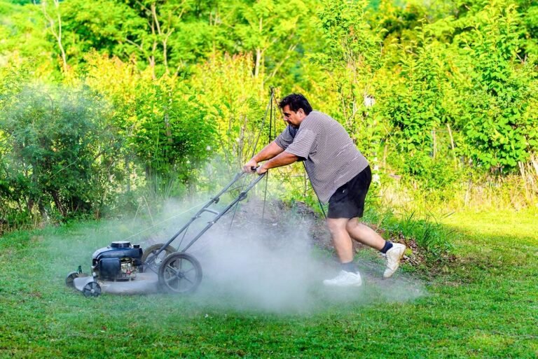 Lawn Mower Smoking Black Smoke