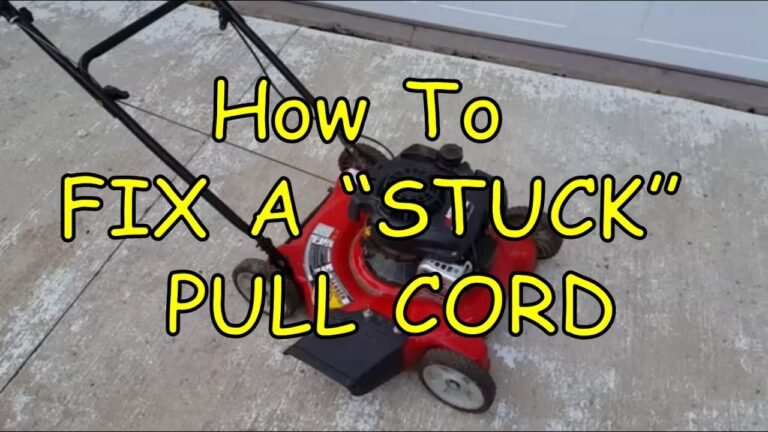 Lawn Mower Pull Cord Not Catching